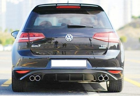 Volkswagen Golf 7 Difüzör Arka Tampon Piano Black