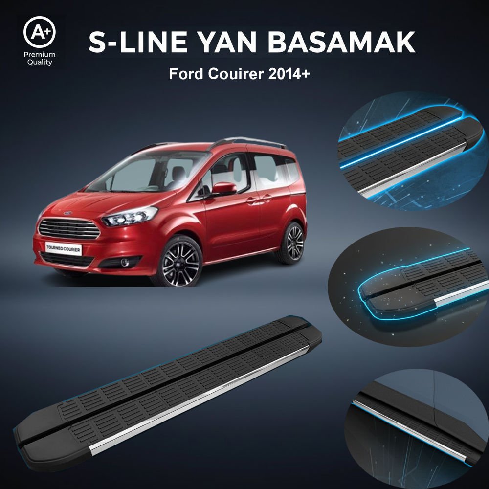 Ford Courier S-Line Premium Krom Yan Basamak  2014 Sonrası