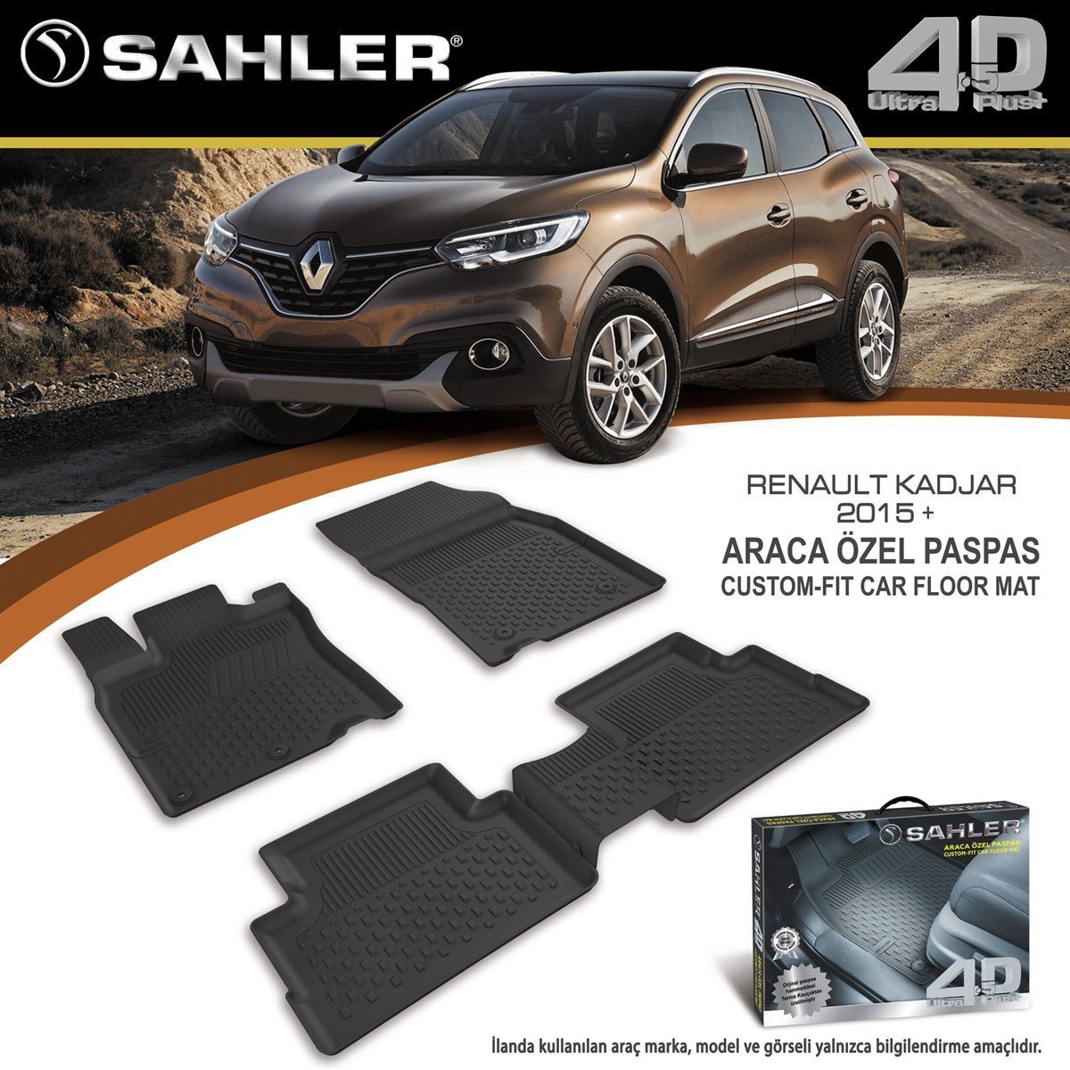 Renault Kadjar Havuzlu Paspas 4,5D Sahler