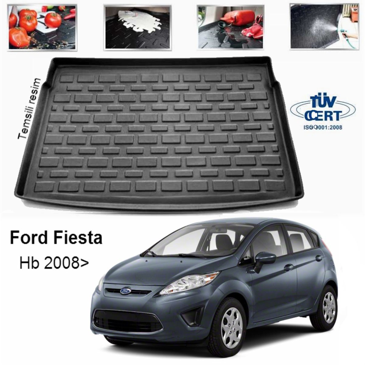 Ford Fiesta Bagaj Havuzu Paspası 2009-2017