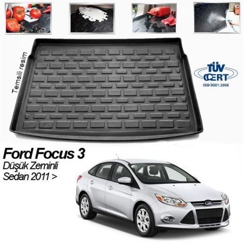Ford Focus 3 Sedan Bagaj Havuzu Paspası 2012-2015