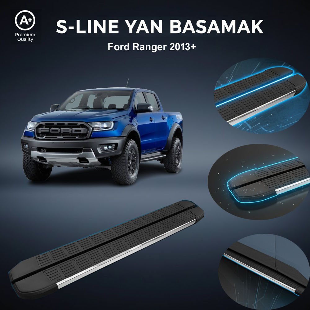 Ford Ranger S-Line Premium Krom Yan Basamak  2013 Sonrası