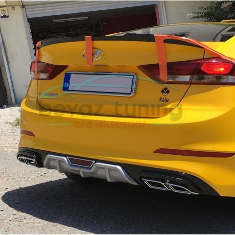 Hyundai Elantra Difüzör 2016-2017-2018 Arka Tampon Plastik Orjinal