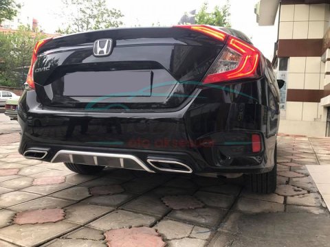 Honda Civic FC5 Arka Difüzör Tampon Plastik Orjinal 2016 Sonrası