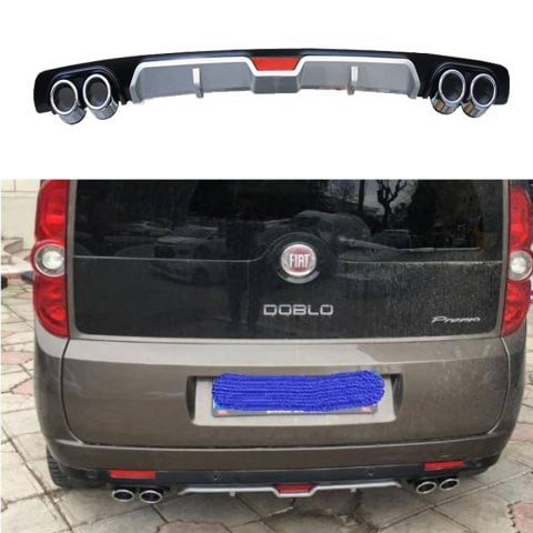Fiat Doblo Difüzör Arka Tampon Eki 4 Egzoz Çıkışlı