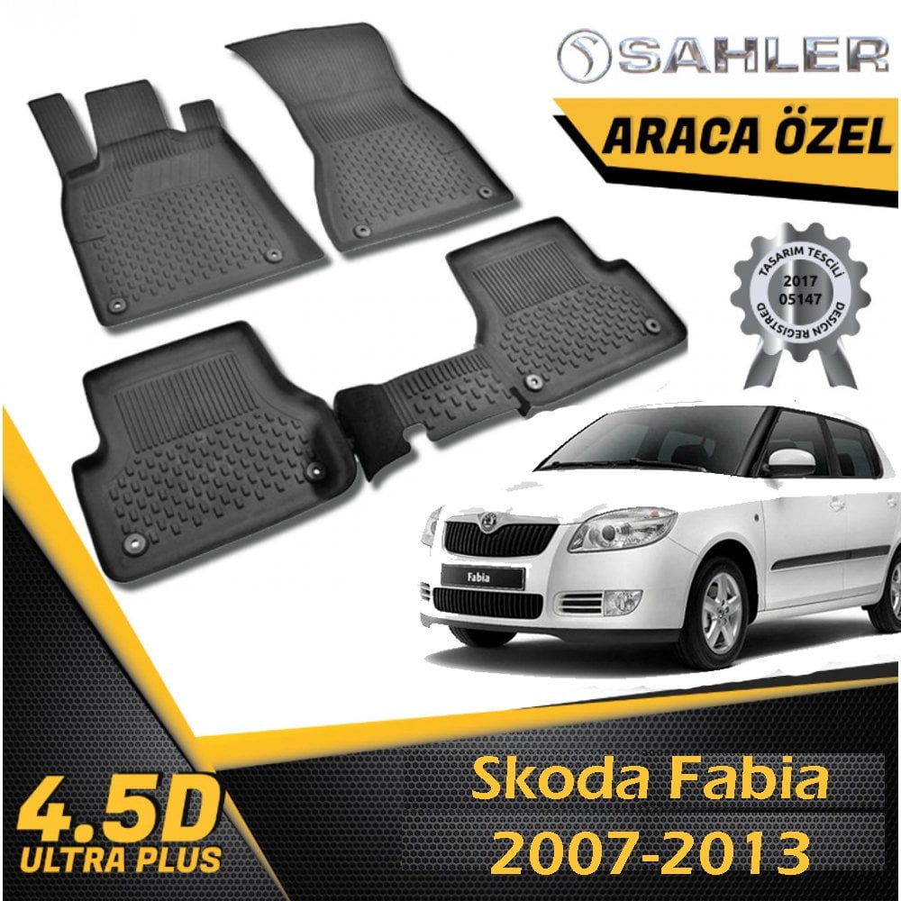 Skoda Fabia Havuzlu Paspas 4,5D Sahler 2007-2013 Arası