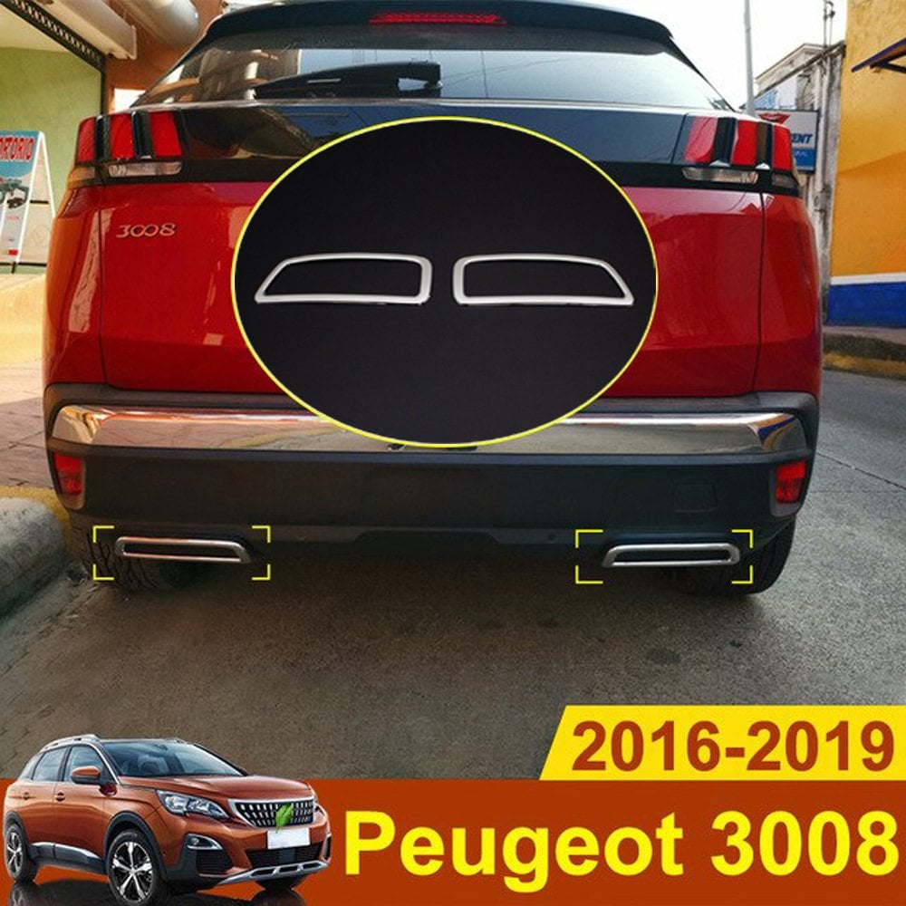 Peugeot 3008 Egzoz Çerçevesi Kromu Nikelajı 2016 Sonrası
