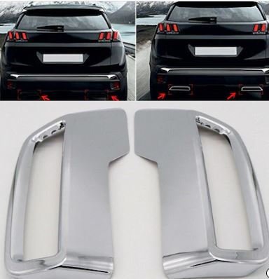 Peugeot 3008 Egzoz Çerçevesi Kromu Komple Nikelajı 2016 Sonrası