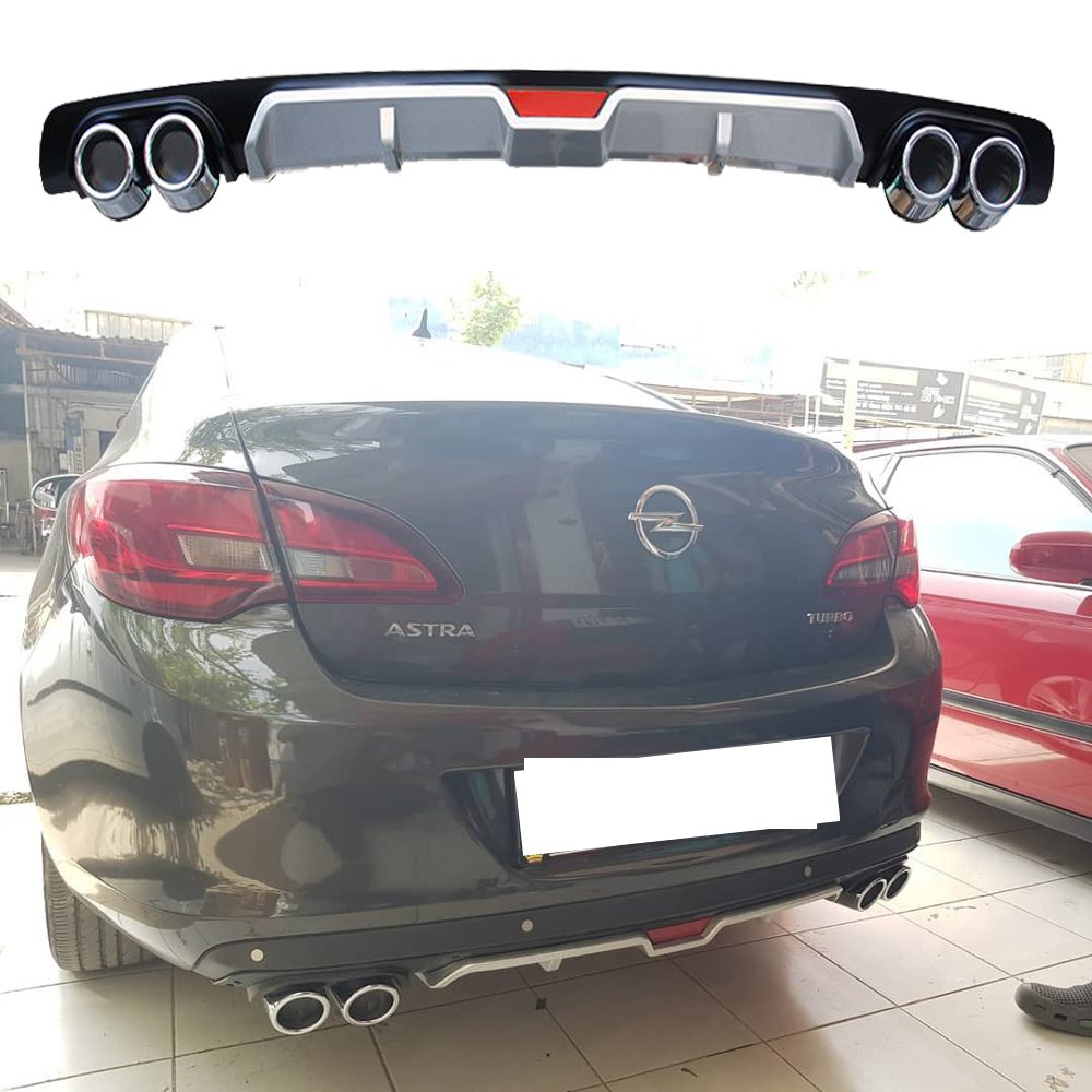 Opel Astra J Sedan Difüzör Arka Tampon Eki 4 Egzoz Çıkışlı