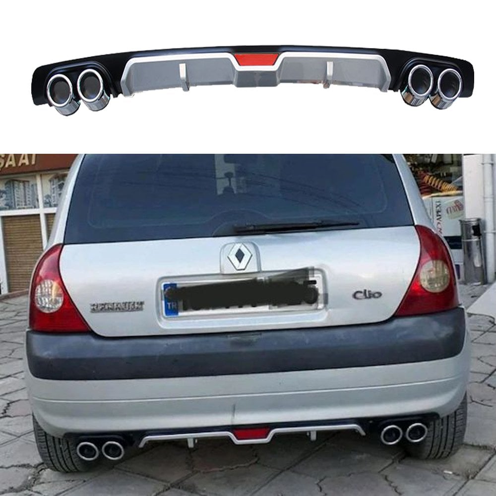 Renault Clio 2 Difüzör Arka Tampon Eki 4 Egzoz Çıkışlı