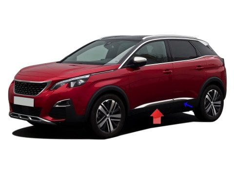 Peugeot 3008 Yan Kapı Çıtası Kromu Nikelajı 2016 Sonrası