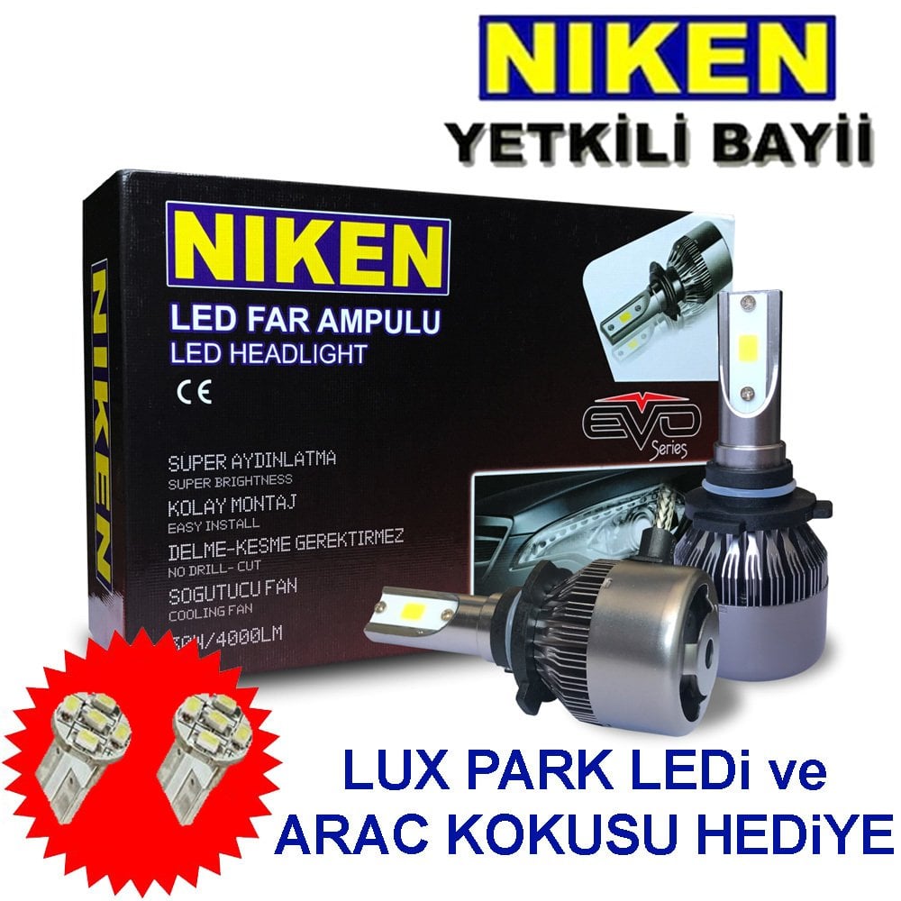 9005 HB3 Led Xenon Far Ampulü Yeni Nesil Evo Niken