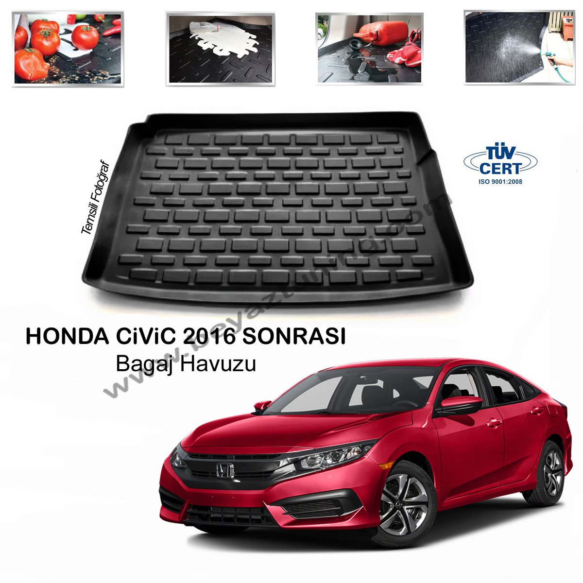 Honda Civic FC5 Bagaj Havuzu Paspası