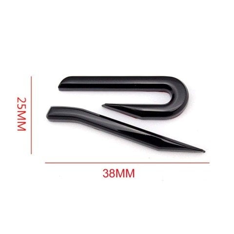 Yeni Golf 8 R Yazısı Bagaj Logo Arması Sticker Amblem Siyah