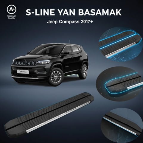 Jeep Compass S-Line Premium Krom Yan Basamak  2017 Sonrası