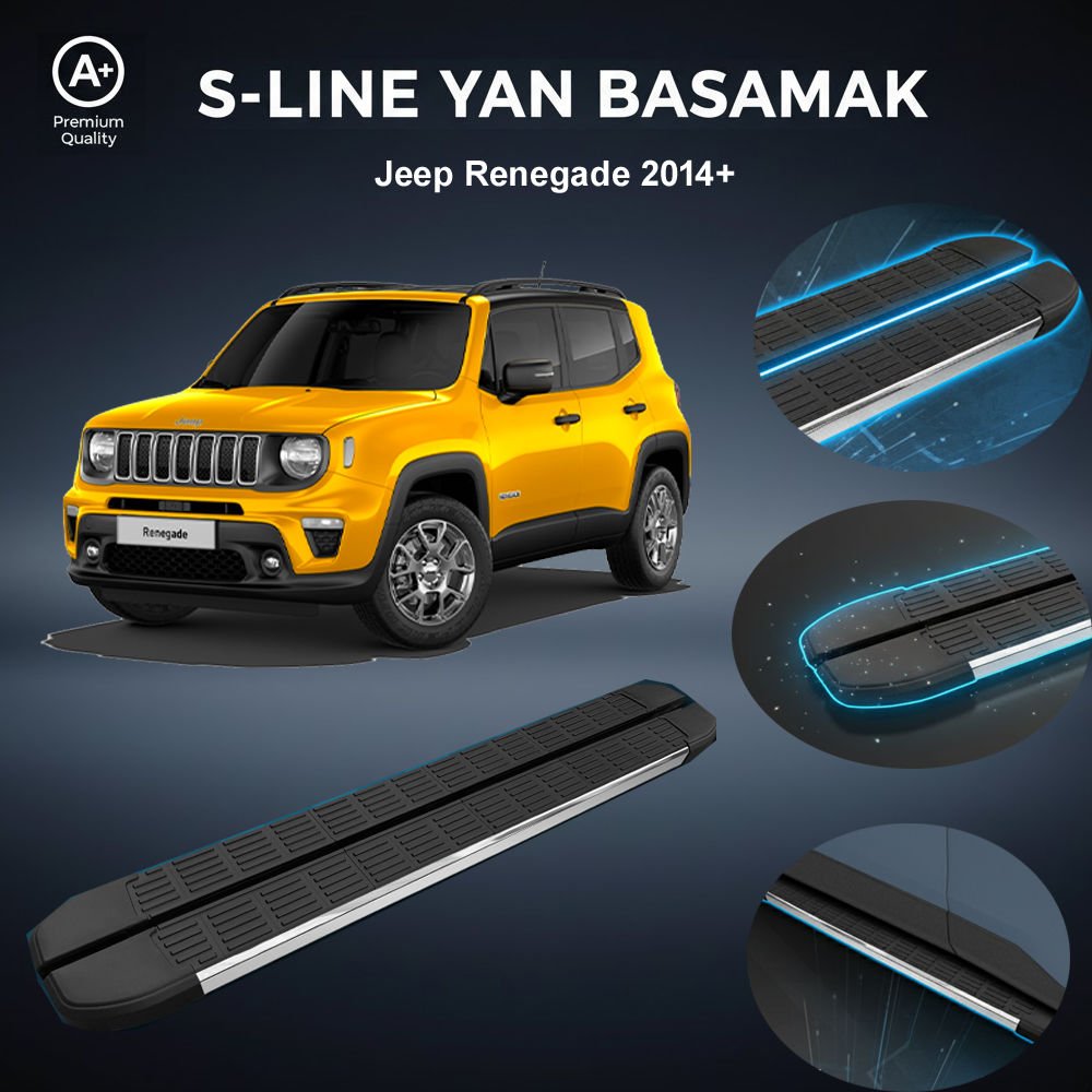 Jeep Renegade S-Line Premium Krom Yan Basamak  2014 Sonrası
