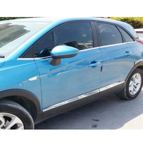 Opel Crossland X Cam Çıtası Komple Set Çerçevesi Kromu Nikelajı