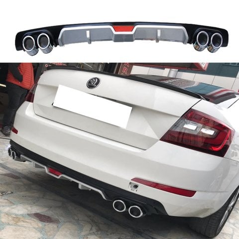 Skoda Octavia Difüzör Arka Tampon Eki 4 Egzoz Çıkışlı
