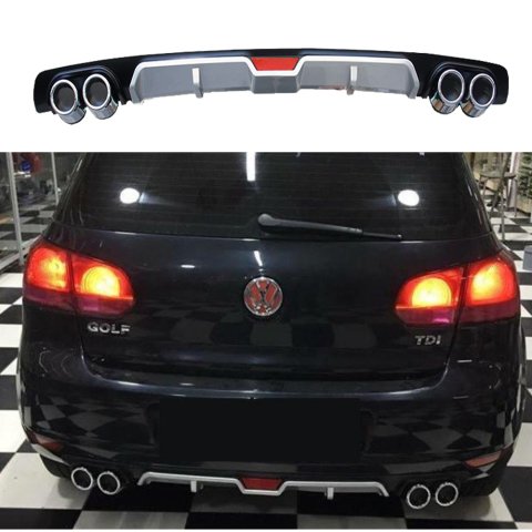 Volkswagen Golf 6 Difüzör Arka Tampon Eki 4 Egzoz Çıkışlı