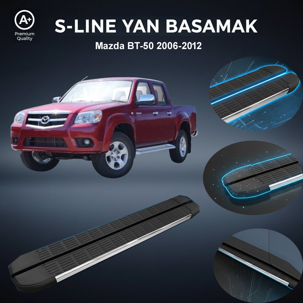 Mazda BT-50 S-Line Premium Krom Yan Basamak 2006-2012