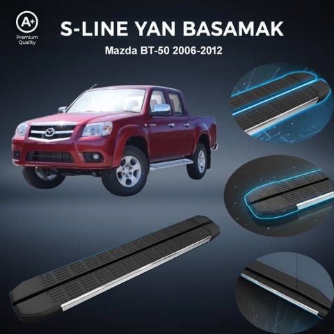 Mazda BT-50 S-Line Premium Krom Yan Basamak 2006-2012