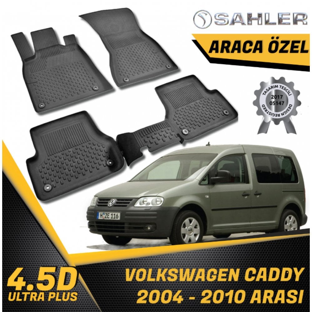 Volkswagen Caddy Havuzlu Paspas 4,5D Sahler 2004-2010 Arası
