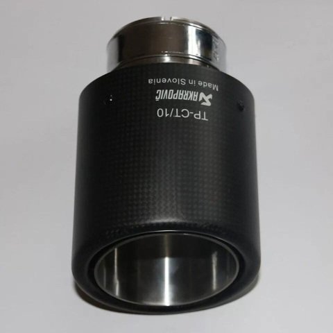 Akrapoviç Egzoz Eksoz Ucu Karbon Yuvarlak Tekli Kapalı 100MM