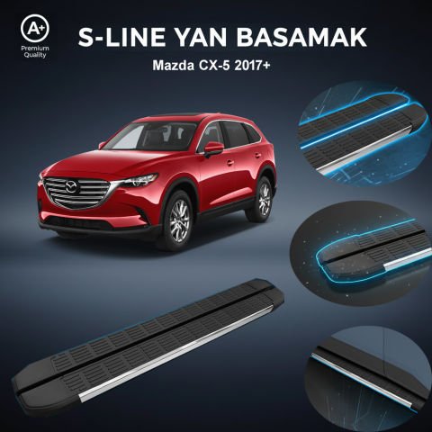 Mazda CX-5 S-Line Premium Krom Yan Basamak 2017 Sonrası