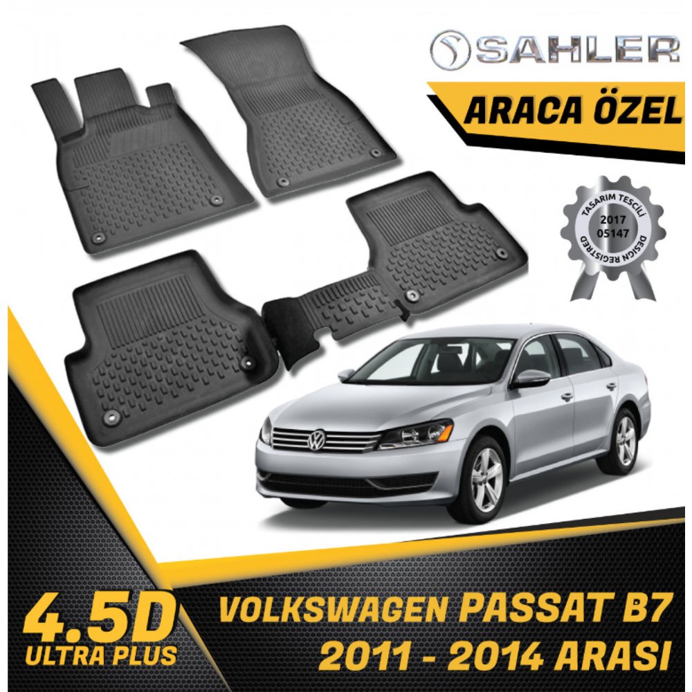 Volkswagen Passat B7 Havuzlu Paspas 4,5D Sahler 2011-2014 Arası