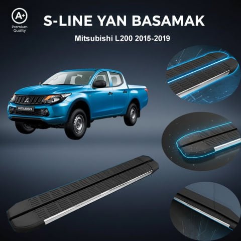 Mitsubishi L200 S-Line Premium Krom Yan Basamak 2015-2019