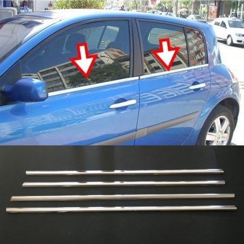 Renault Megane 2 Hb Cam Çıtası Kromu Nikelajı