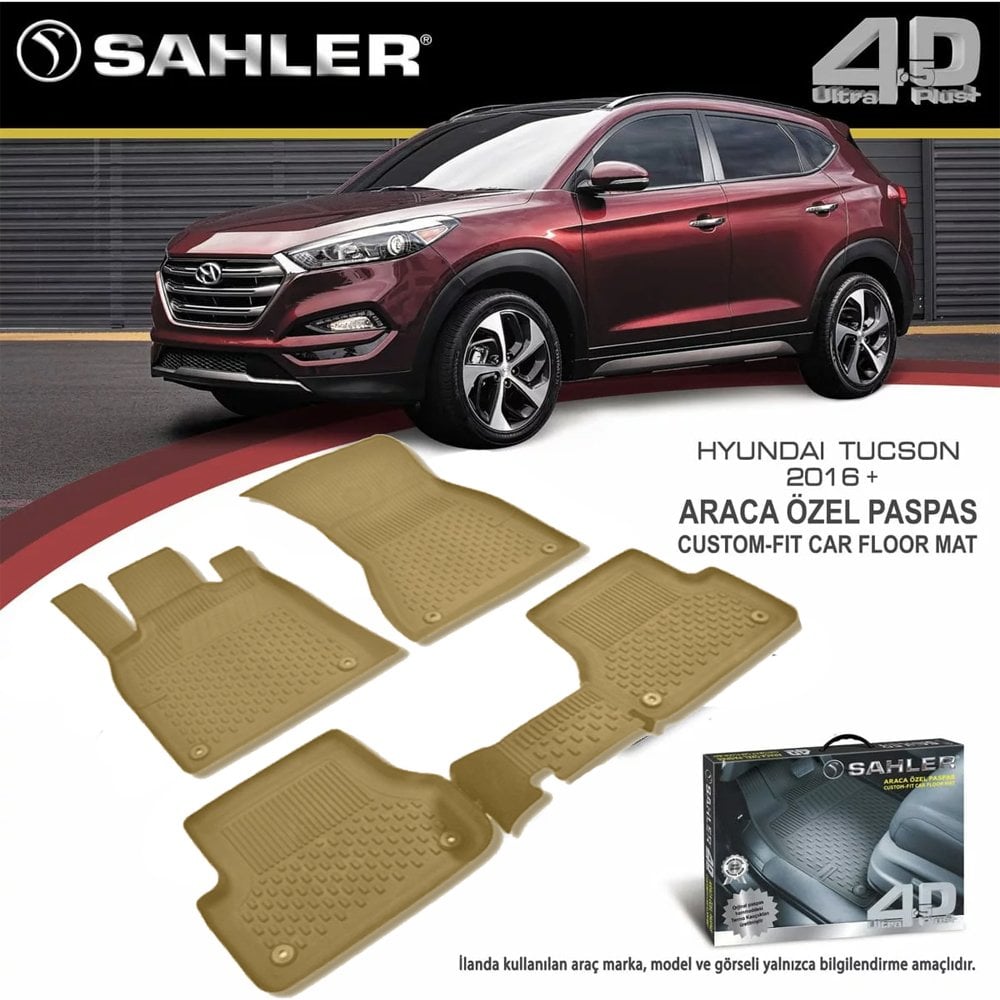 Hyundai Tucson Havuzlu Paspas Bej 4,5D Sahler 2016 Sonrası