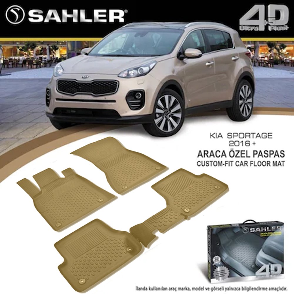 Kia Sportage Havuzlu Paspas Bej 4,5D Sahler 2016 Sonrası