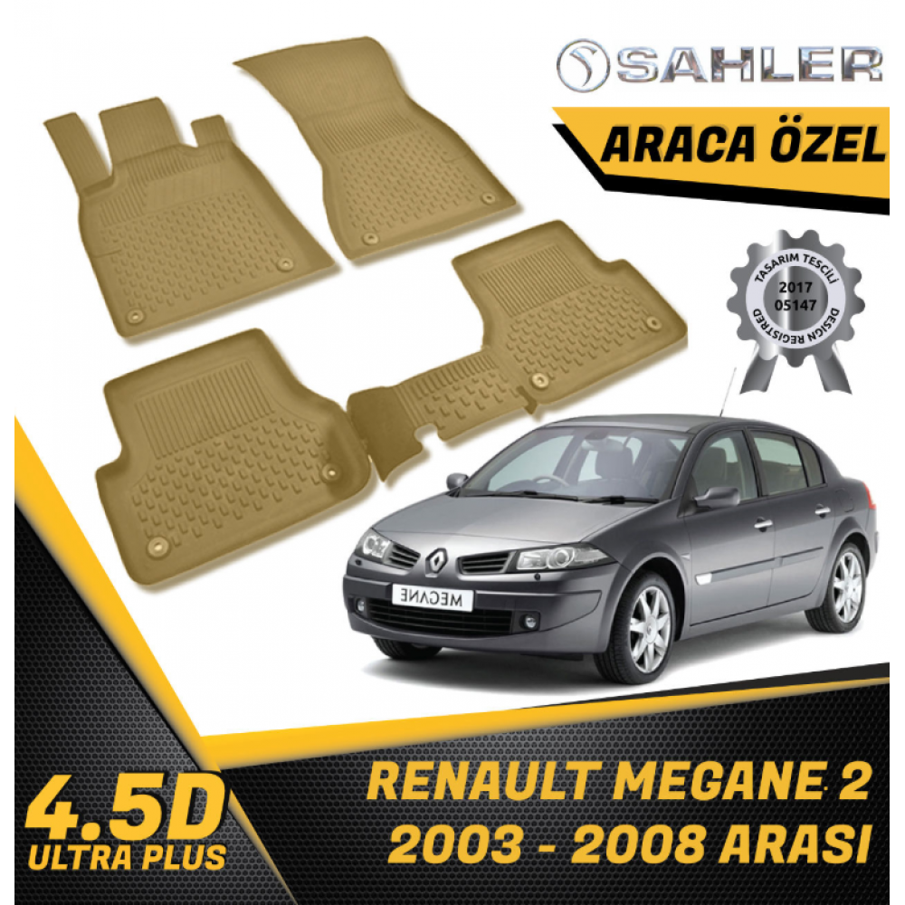 Renault Megane 2 Havuzlu Paspas Bej 4,5D Sahler 2003-2008 Arası