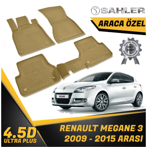 Renault Megane 3 Havuzlu Paspas Bej 4,5D Sahler 2009-2015 Arası