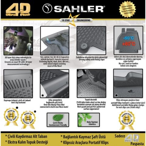 Seat Altea Havuzlu Paspas Bej 4,5D Sahler 2004-2015 Arası