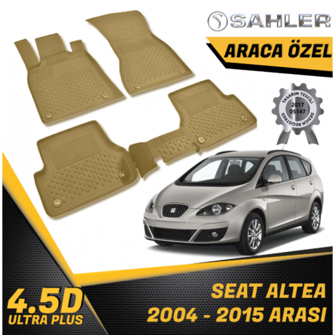 Seat Altea Havuzlu Paspas Bej 4,5D Sahler 2004-2015 Arası