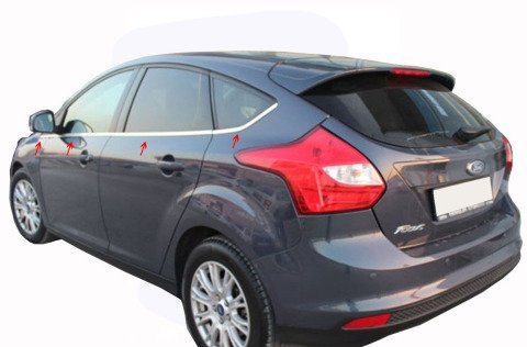 Ford Focus 3 HB Cam Alt Çıtası Kromu Nikelajı 2011-2018