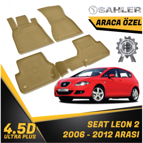 Seat Leon 2 Havuzlu Paspas Bej 4,5D Sahler 2006-2012 Arası