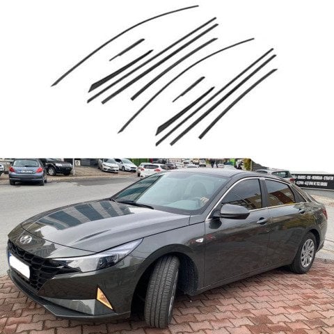 Hyundai Elantra Cam Çıtası Çerçevesi Kromu Nikelajı 2021-2022