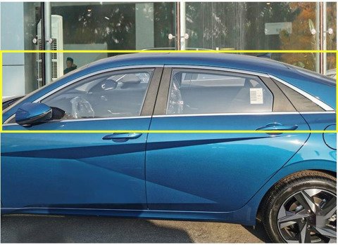 Hyundai Elantra Cam Çıtası Çerçevesi Kromu Nikelajı 2021-2022