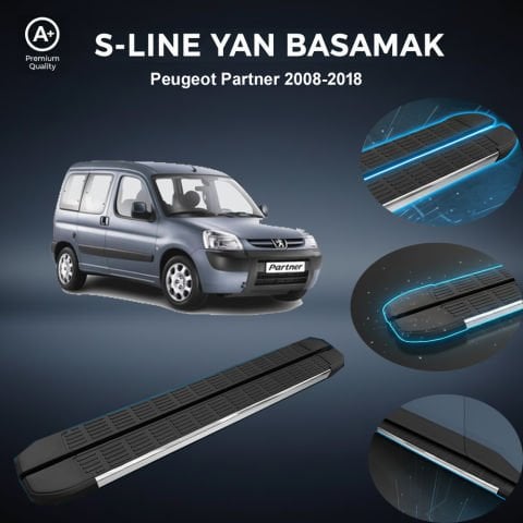 Peugeot Partner S-Line Premium Krom Yan Basamak 2008-2018