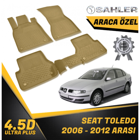 Seat Toledo Havuzlu Paspas Bej 4,5D Sahler 2006-2012 Arası