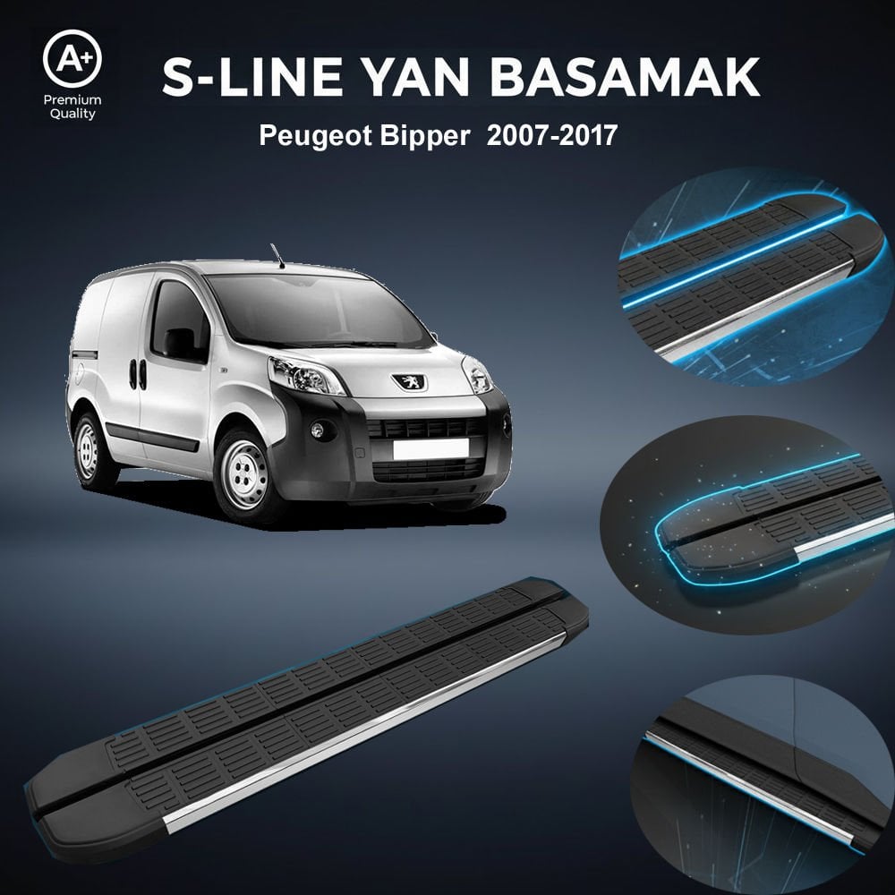 Peugeot Bipper S-Line Premium Krom Yan Basamak 2007-2017