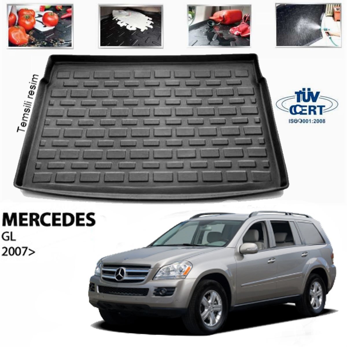 Mercedes X164 GL Class Bagaj Havuzu Paspası