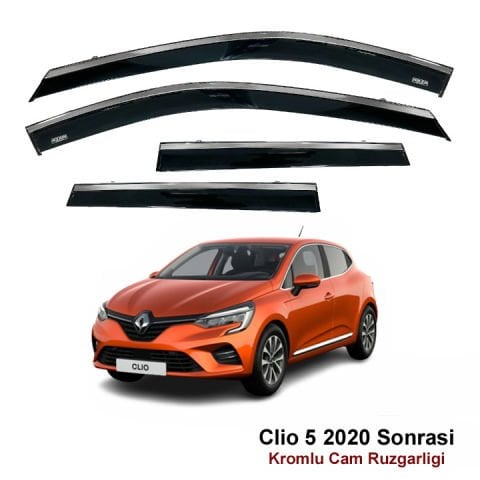 Renault Clio 5 Kromlu Cam Rüzgarlığı Niken 2020 Sonrası