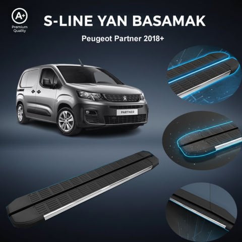 Peugeot Partner S-Line Premium Krom Yan Basamak 2018 Sonrası