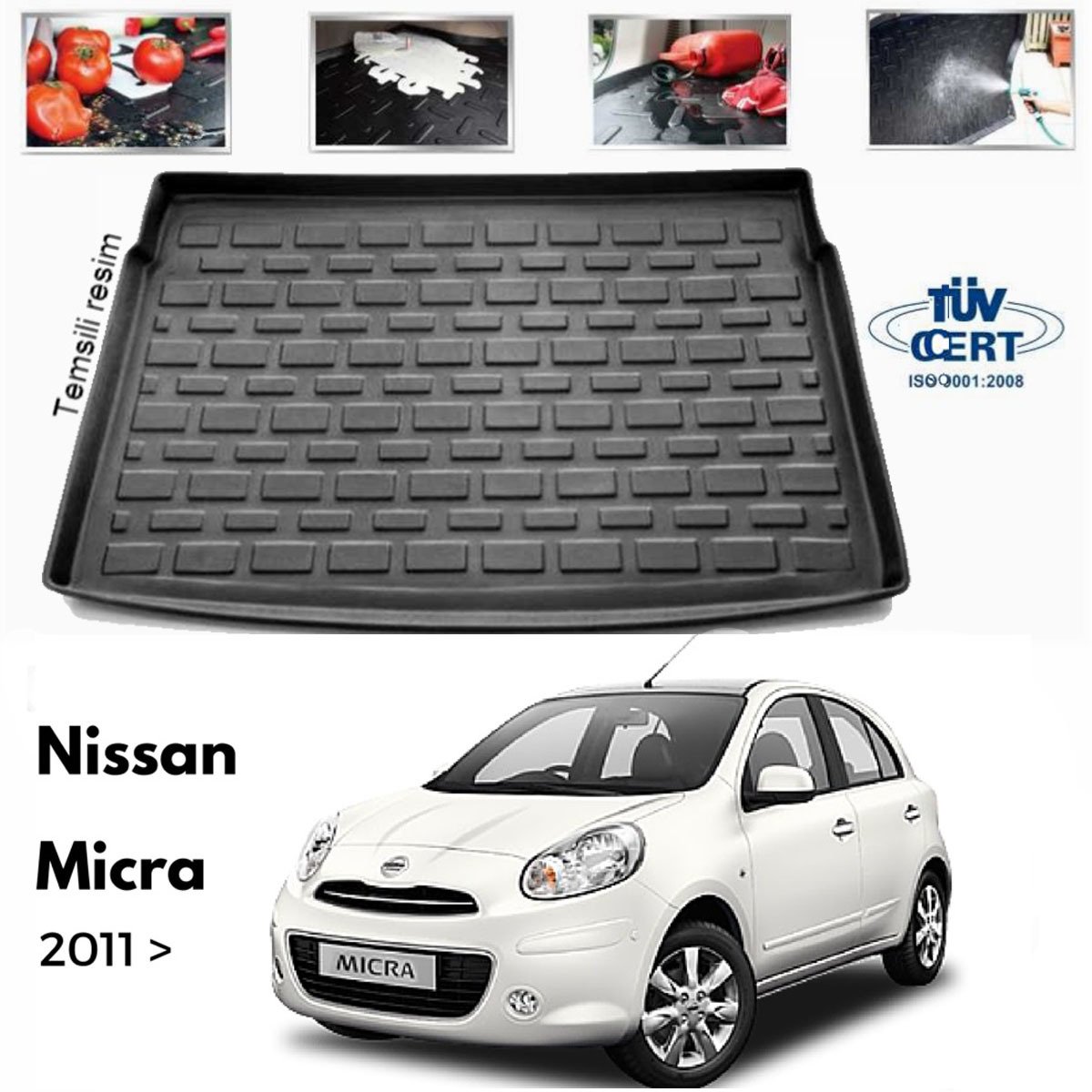 Nissan Micra Bagaj Havuzu Paspası 2011 Sonrası