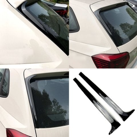 Volkswagen Polo Spoiler Kenar Çıtası Parlak Siyah MK6 2018 Sonrası