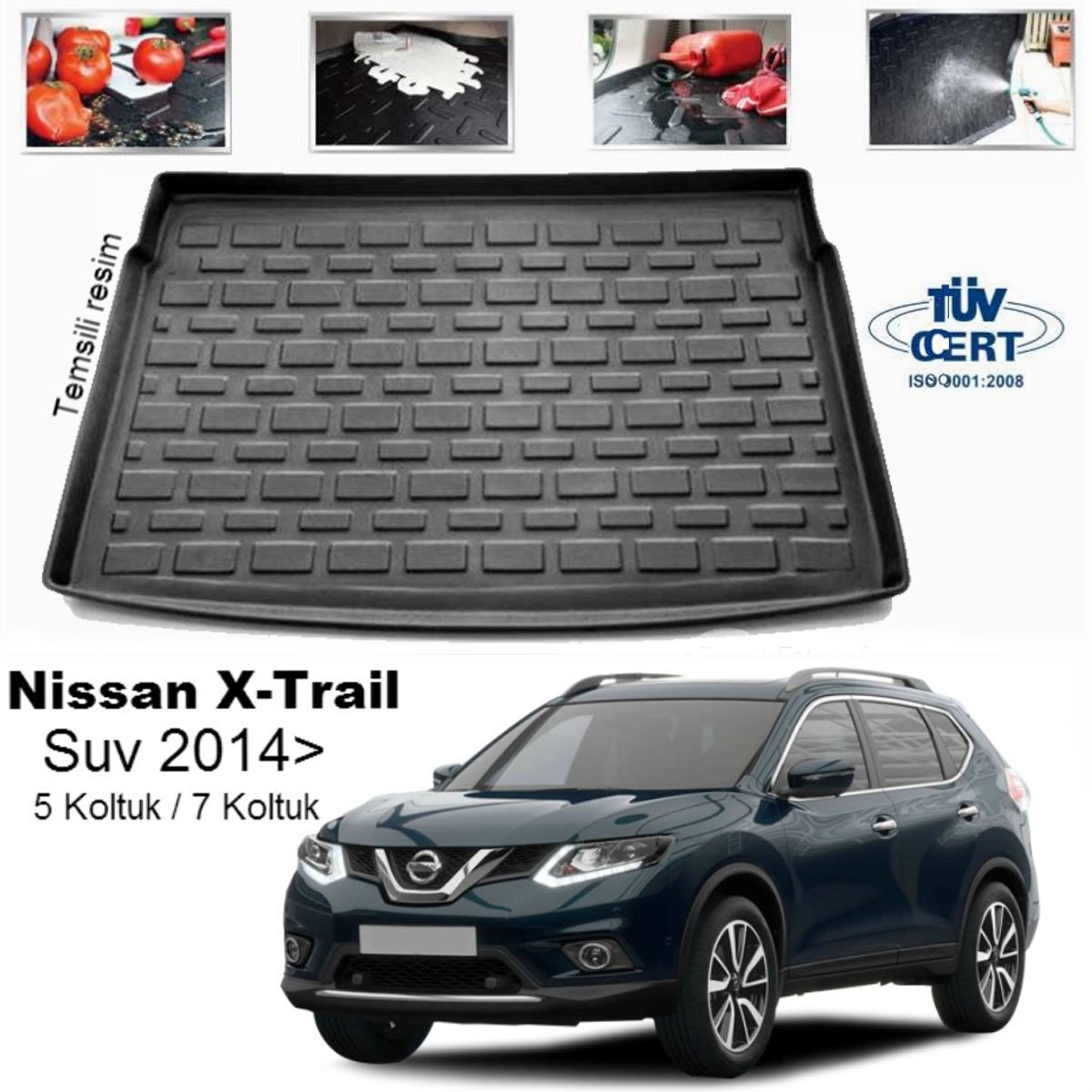 Nissan X-Trail Bagaj Havuzu Paspası 2014 Sonrası